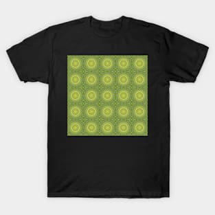 Water Droplets on a Green Leaf Kaleidoscope pattern 17 T-Shirt